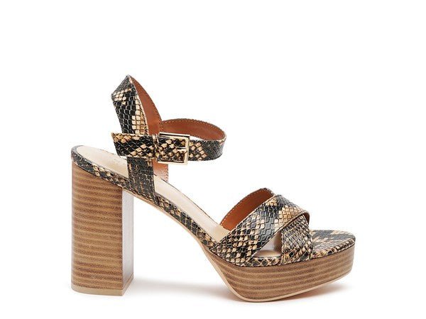 RAG&CO CHYPRE HIGH HEELED BLOCK SANDAL IN TAN - Chaelisa's New Jammies