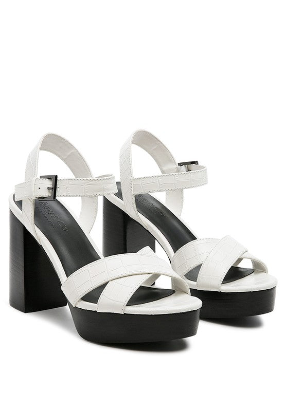 RAG&CO CHYPRE HIGH HEELED BLOCK SANDAL IN TAN - Chaelisa's New Jammies