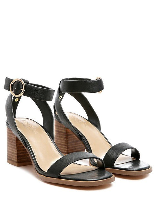 RAG&CO DOLPH STACK BLOCK HEELED SANDAL - Chaelisa's New Jammies