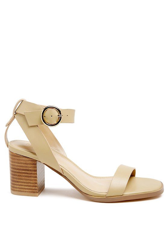RAG&CO DOLPH STACK BLOCK HEELED SANDAL - Chaelisa's New Jammies