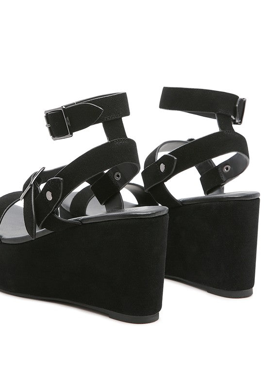 RAG&CO PORTIA LEATHER WEDGE SANDAL - Chaelisa's New Jammies