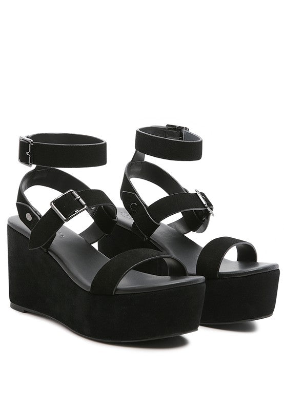 RAG&CO PORTIA LEATHER WEDGE SANDAL - Chaelisa's New Jammies