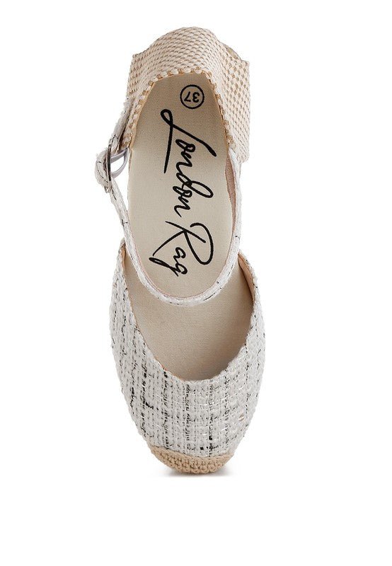 Regatta Tweed Round Toe Woven Wedges - Chaelisa's New Jammies