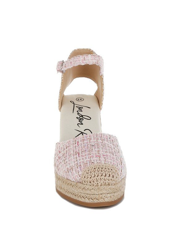 Regatta Tweed Round Toe Woven Wedges - Chaelisa's New Jammies
