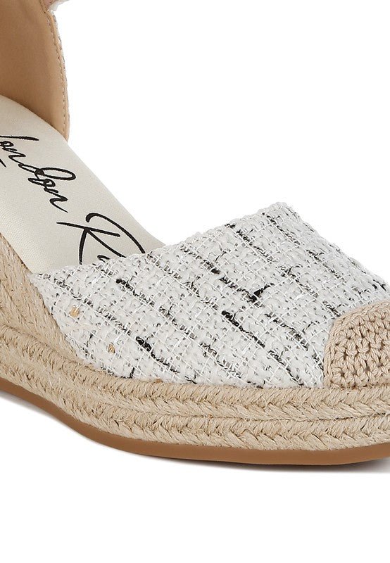 Regatta Tweed Round Toe Woven Wedges - Chaelisa's New Jammies
