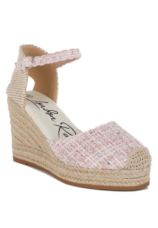 Regatta Tweed Round Toe Woven Wedges - Chaelisa's New Jammies
