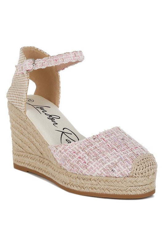 Regatta Tweed Round Toe Woven Wedges - Chaelisa's New Jammies