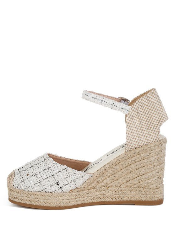 Regatta Tweed Round Toe Woven Wedges - Chaelisa's New Jammies