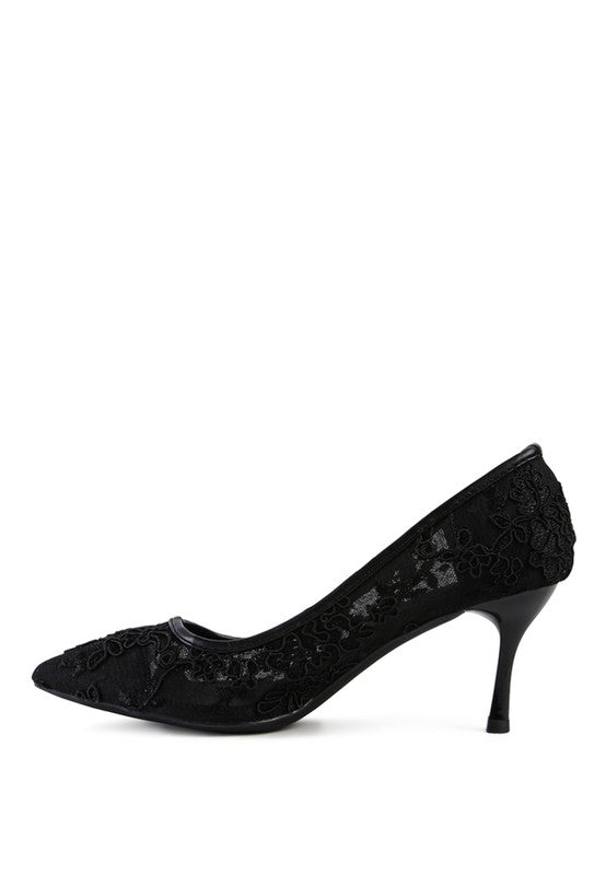 REUNION LACE STILETTO PARTY PUMPS - Chaelisa's New Jammies