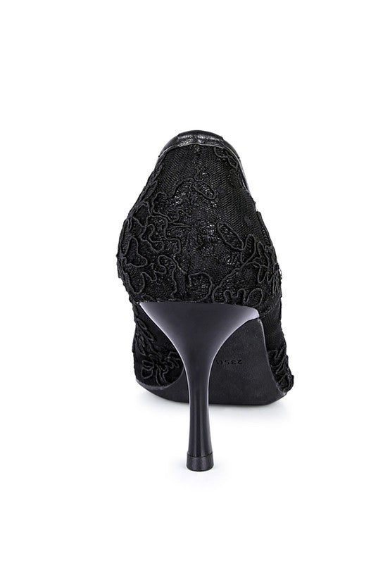 REUNION LACE STILETTO PARTY PUMPS - Chaelisa's New Jammies