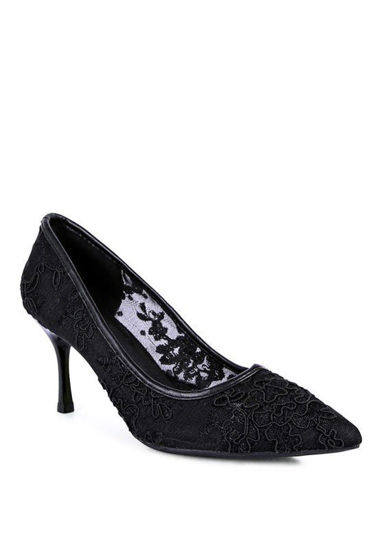 REUNION LACE STILETTO PARTY PUMPS - Chaelisa's New Jammies