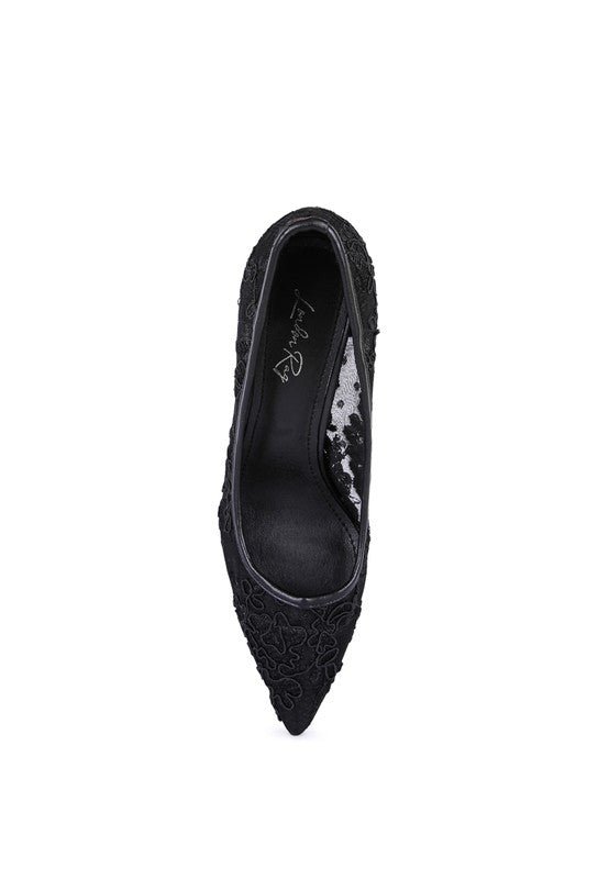 REUNION LACE STILETTO PARTY PUMPS - Chaelisa's New Jammies