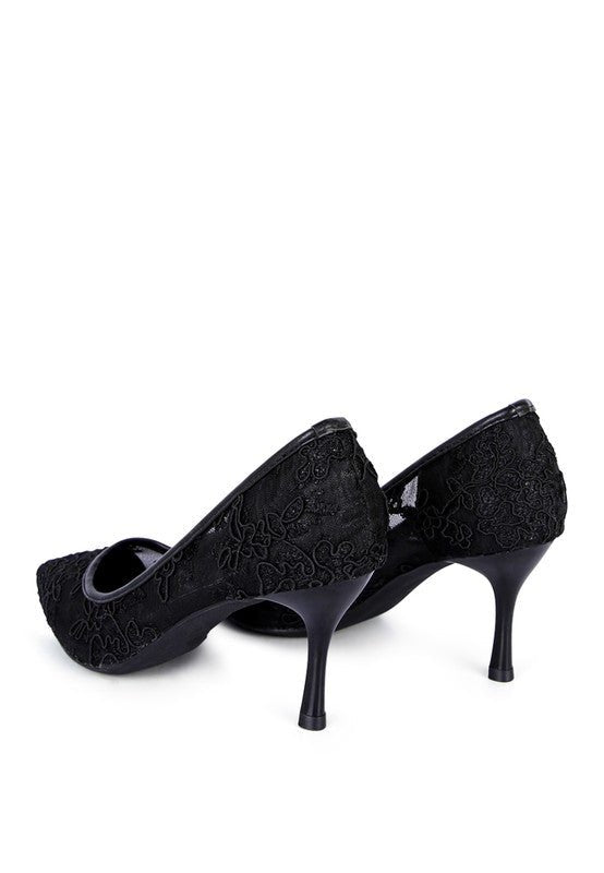 REUNION LACE STILETTO PARTY PUMPS - Chaelisa's New Jammies