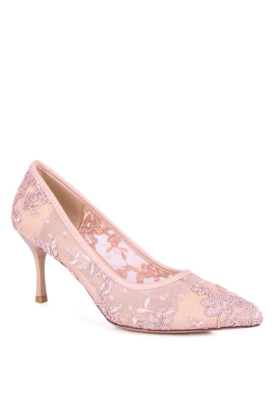 REUNION LACE STILETTO PARTY PUMPS - Chaelisa's New Jammies