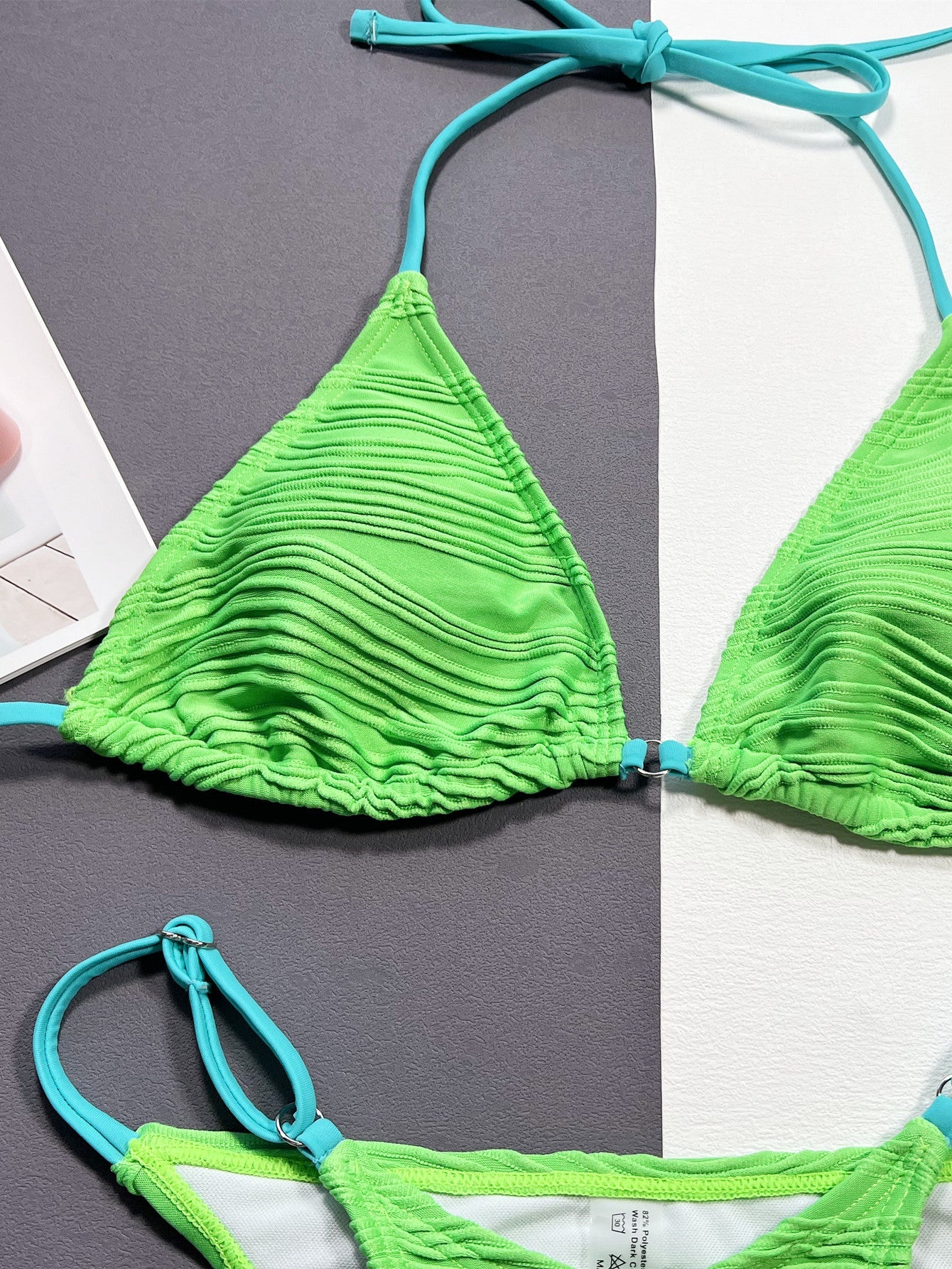 Ribbed Halter Neck Two - Piece Bikini Set - Chaelisa's New Jammies