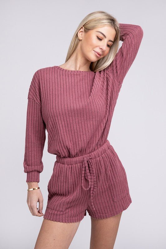 Ribbed Knit Tee & Shorts - Chaelisa's New Jammies