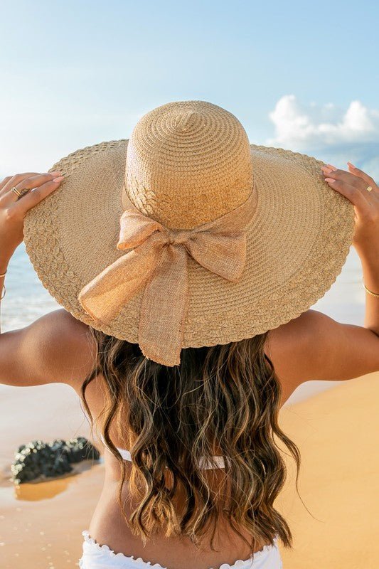 Scallop Edge Bow Accent Sunhat - Chaelisa's New Jammies