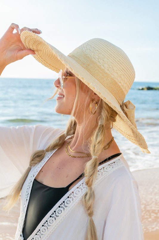 Scallop Edge Bow Accent Sunhat - Chaelisa's New Jammies
