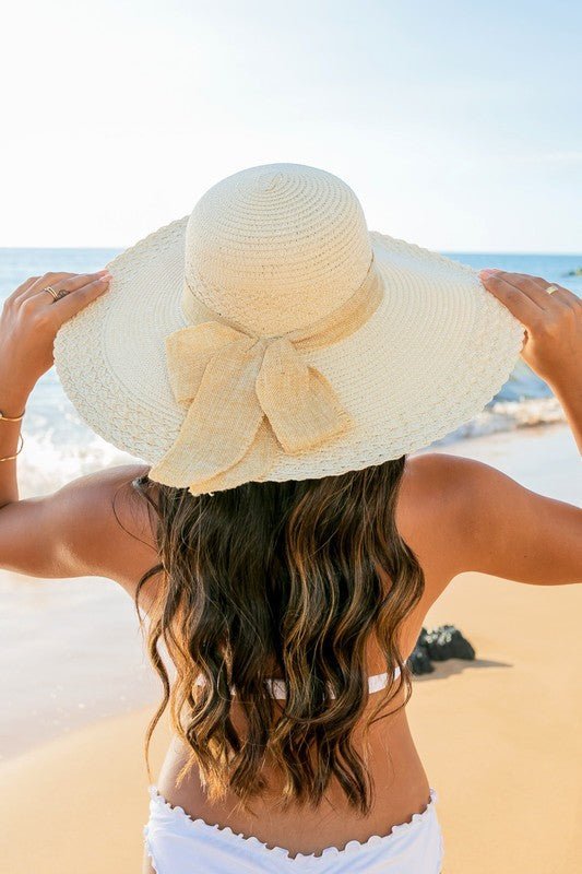 Scallop Edge Bow Accent Sunhat - Chaelisa's New Jammies