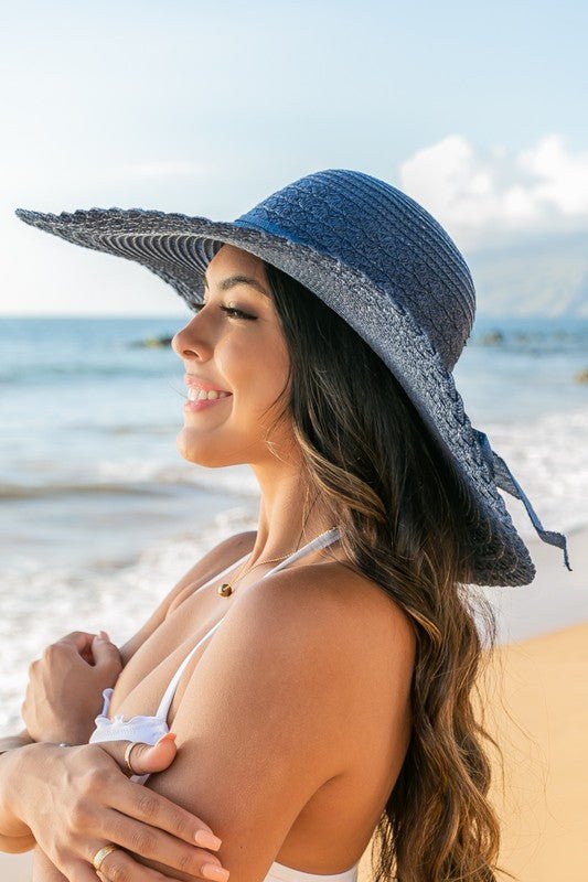 Scallop Edge Bow Accent Sunhat - Chaelisa's New Jammies