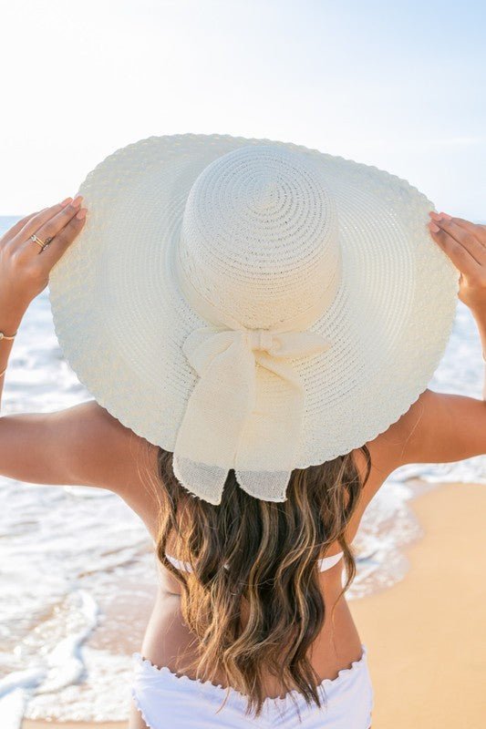Scallop Edge Bow Accent Sunhat - Chaelisa's New Jammies