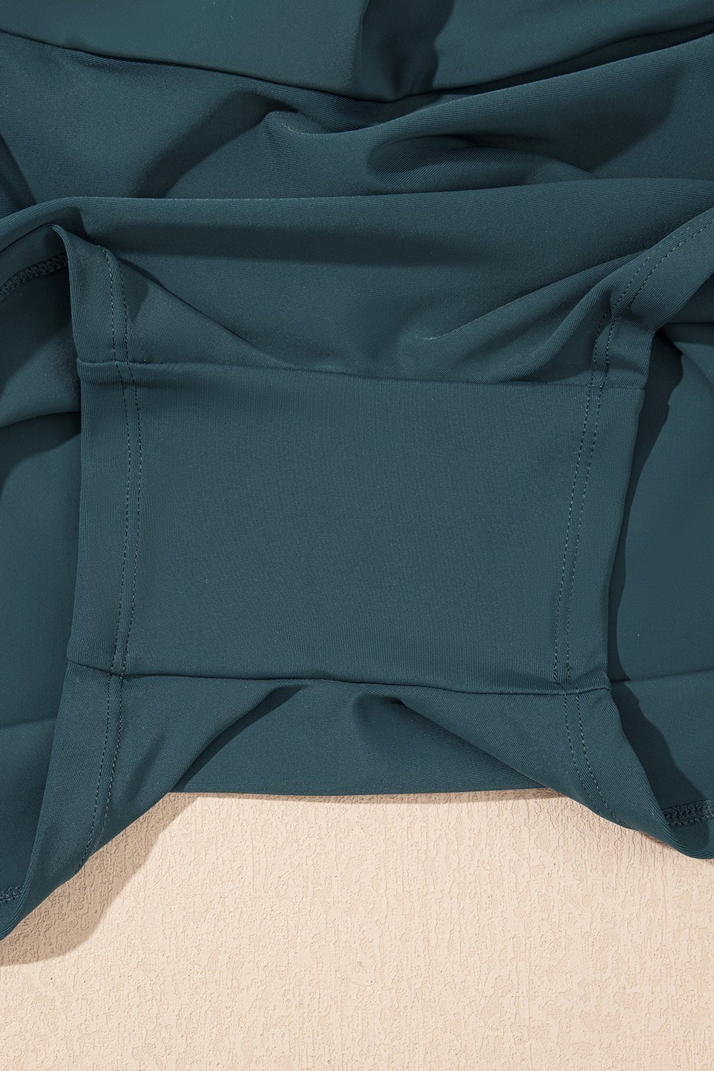 Sea Green Solid Pocketed Crossover High Waist Swim Skort - Chaelisa's New Jammies