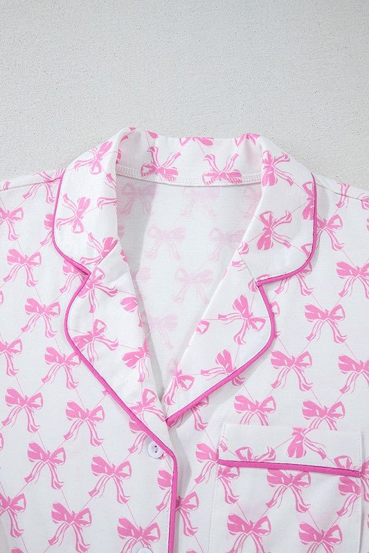 Short Sleeve and Ruffled Shorts Pajama Set - Chaelisa's New Jammies