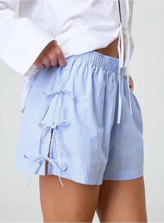 Side Tie bow shorts - Chaelisa's New Jammies