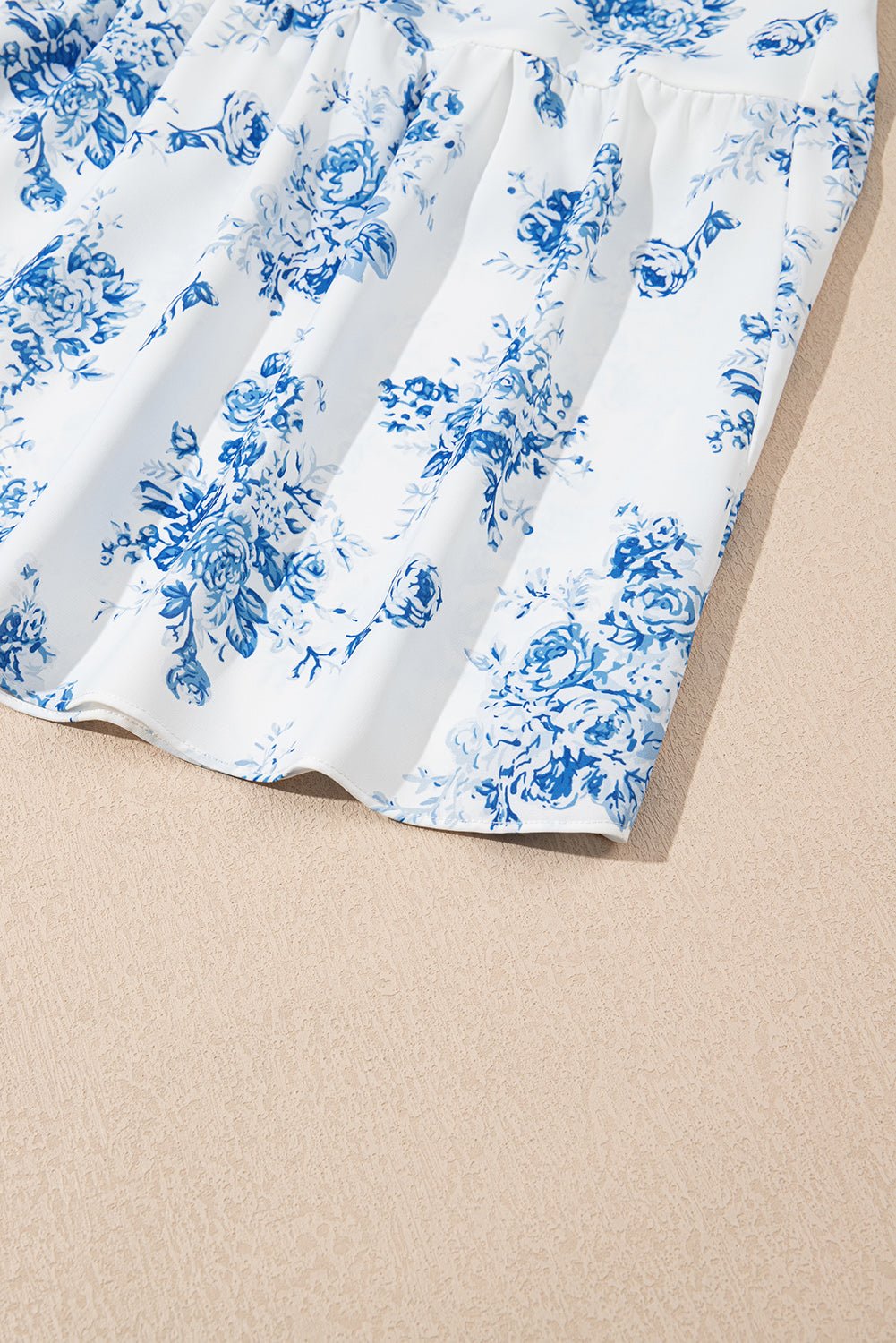 Sky Blue Boho Floral High Waist Ruffle Split Maxi Skirt - Chaelisa's New Jammies