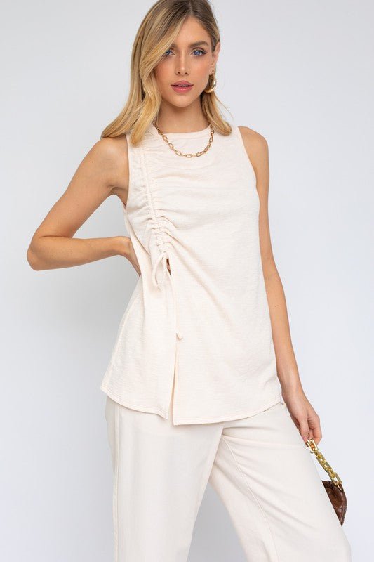 Sleeveless Ruching Top - Chaelisa's New Jammies