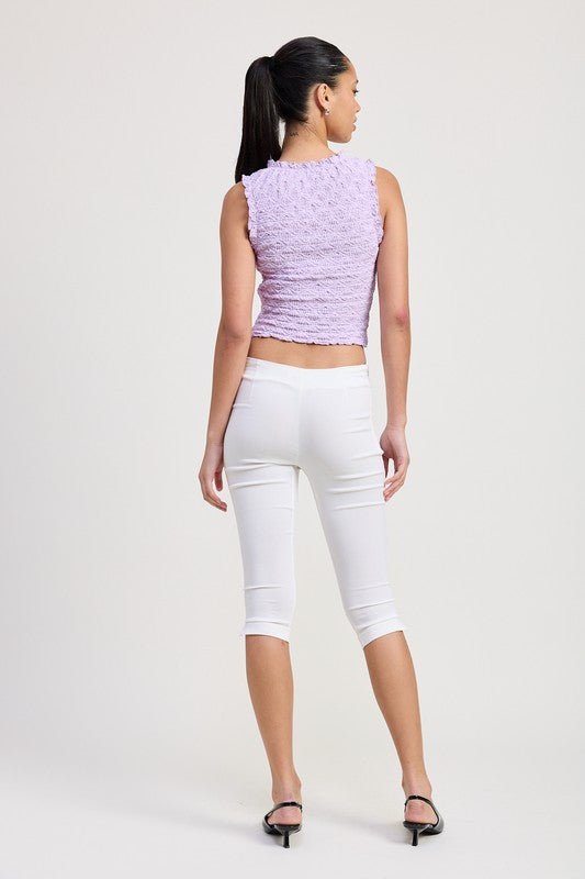 SLEEVELESS RUFFLE TOP - Chaelisa's New Jammies