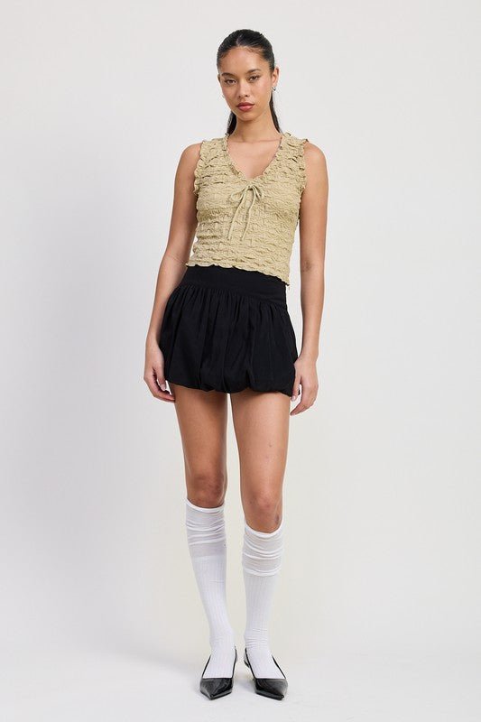 SLEEVELESS RUFFLE TOP - Chaelisa's New Jammies