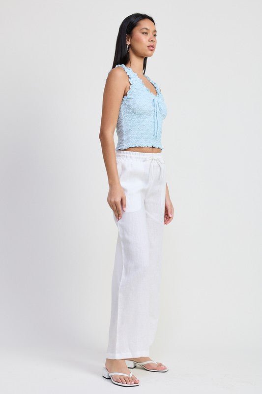 SLEEVELESS RUFFLE TOP - Chaelisa's New Jammies