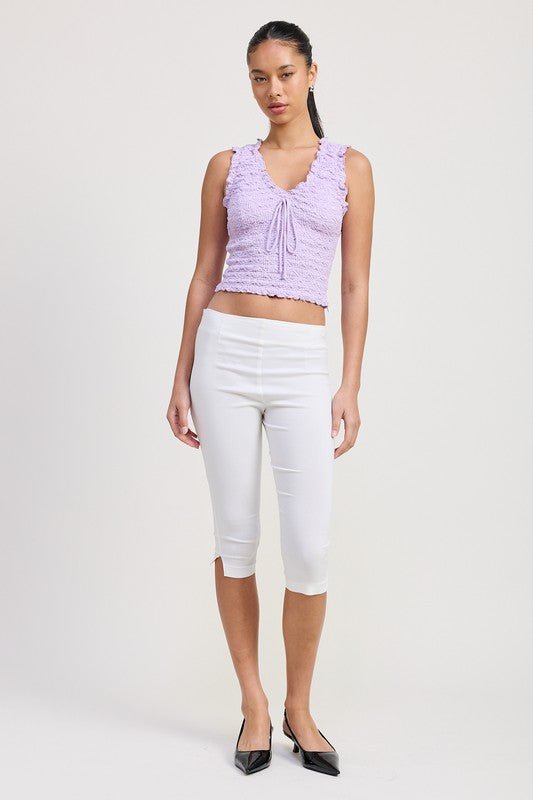 SLEEVELESS RUFFLE TOP - Chaelisa's New Jammies
