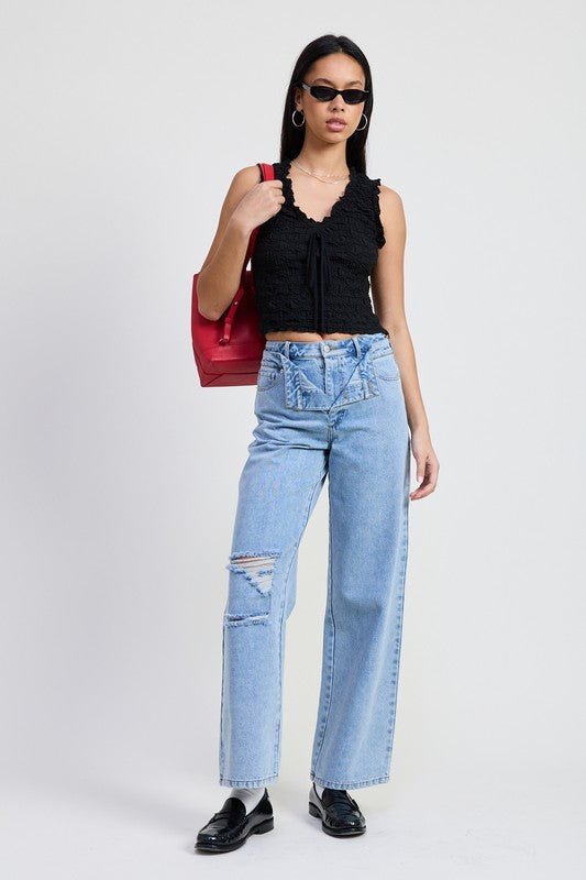 SLEEVELESS RUFFLE TOP - Chaelisa's New Jammies