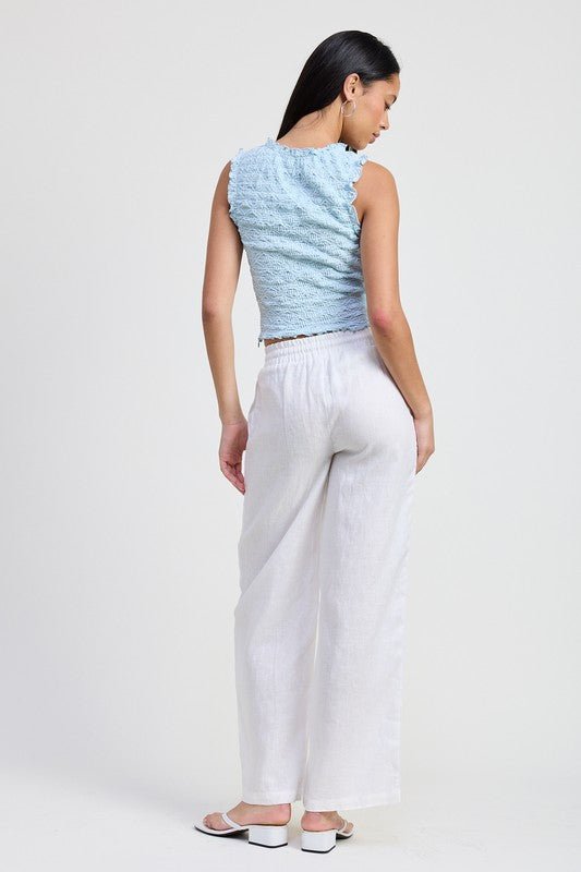 SLEEVELESS RUFFLE TOP - Chaelisa's New Jammies