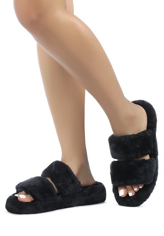 SMOOTHIE FUR SLIP - ON FLATS - Chaelisa's New Jammies