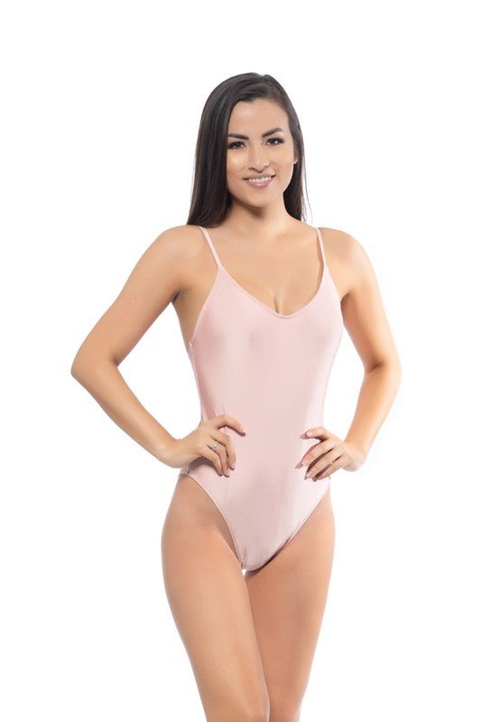 SOLID PINK BASIC SCOOP ONE PIECE SWIMSUIT - Chaelisa's New Jammies