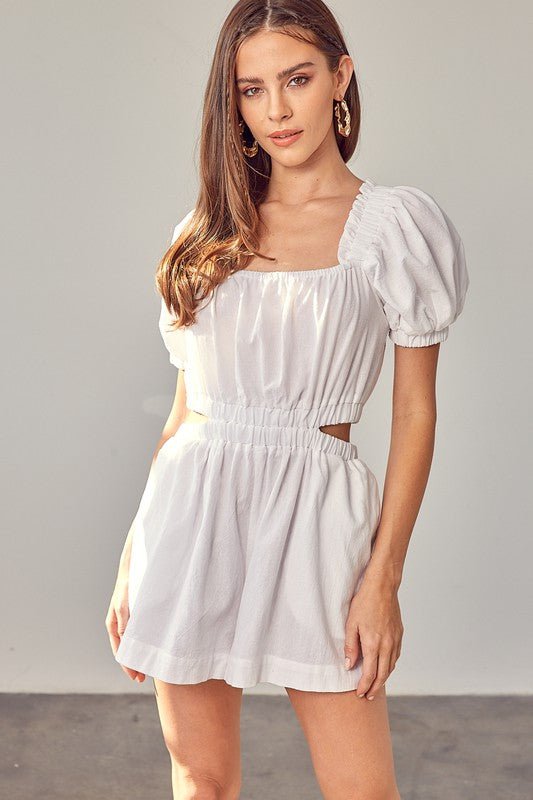 Square Neck Open Back Romper - Chaelisa's New Jammies