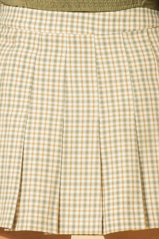 Tease Me Plaid Pleated Skater Mini Skirt - Chaelisa's New Jammies
