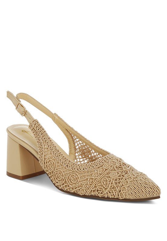 Tolina Woven Design Slingback Sandals - Chaelisa's New Jammies