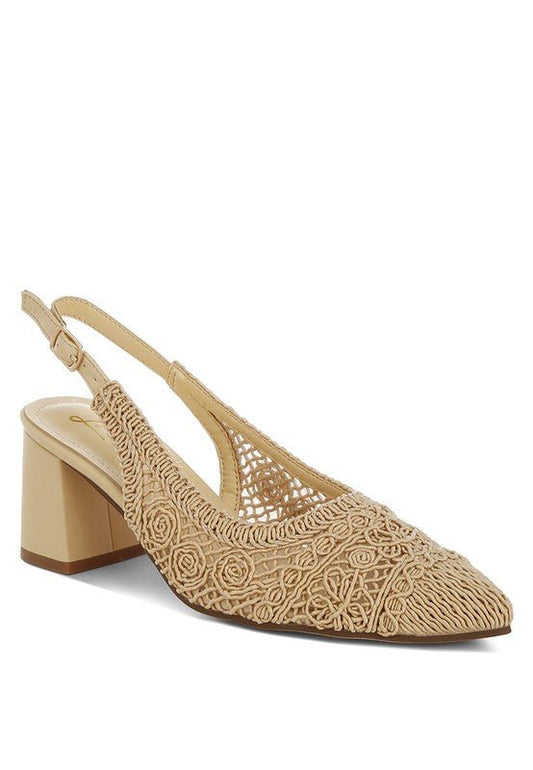 Tolina Woven Design Slingback Sandals - Chaelisa's New Jammies