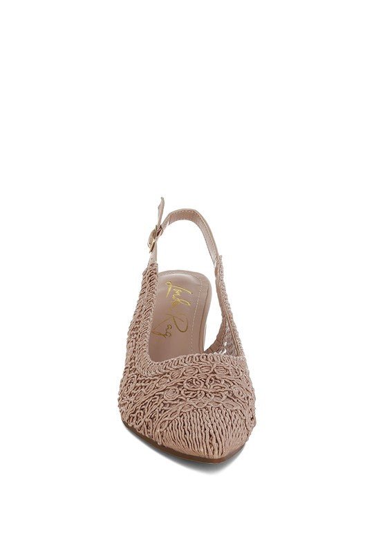 Tolina Woven Design Slingback Sandals - Chaelisa's New Jammies