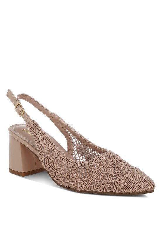 Tolina Woven Design Slingback Sandals - Chaelisa's New Jammies