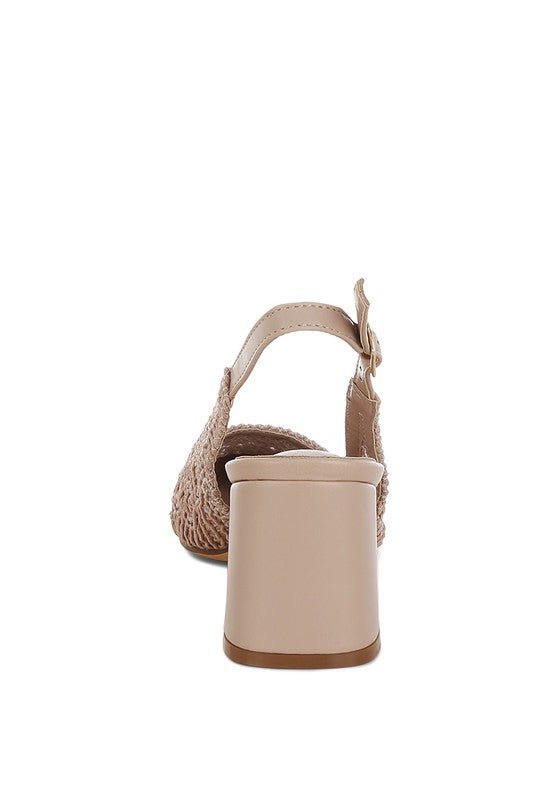 Tolina Woven Design Slingback Sandals - Chaelisa's New Jammies