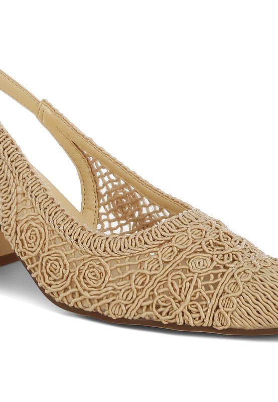 Tolina Woven Design Slingback Sandals - Chaelisa's New Jammies