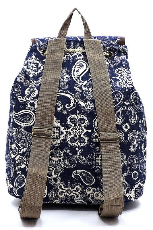 Tribal Printed Canvas Backpack - Chaelisa's New Jammies