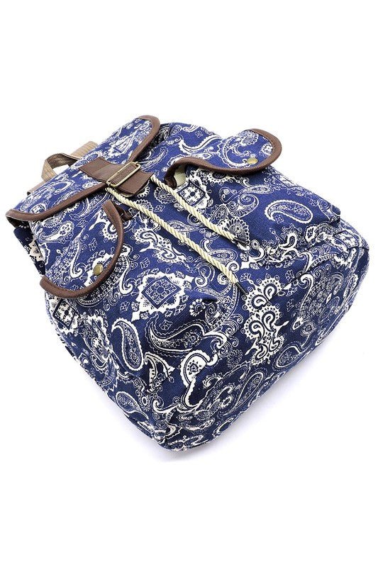 Tribal Printed Canvas Backpack - Chaelisa's New Jammies
