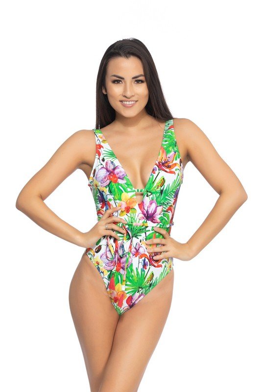 TROPICAL PRINT ONE PIECE SWIMSUIT - Chaelisa's New Jammies