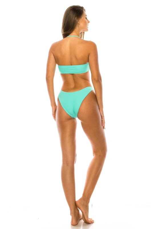 TWISTED BANDEAU TOP TWO PIECE BIKINI - Chaelisa's New Jammies